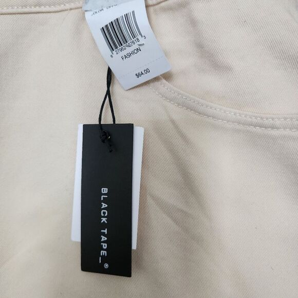 Black Tape Women's Cream/Off-White Denim Shorts Rolled Size 22 - Picture 4 of 7